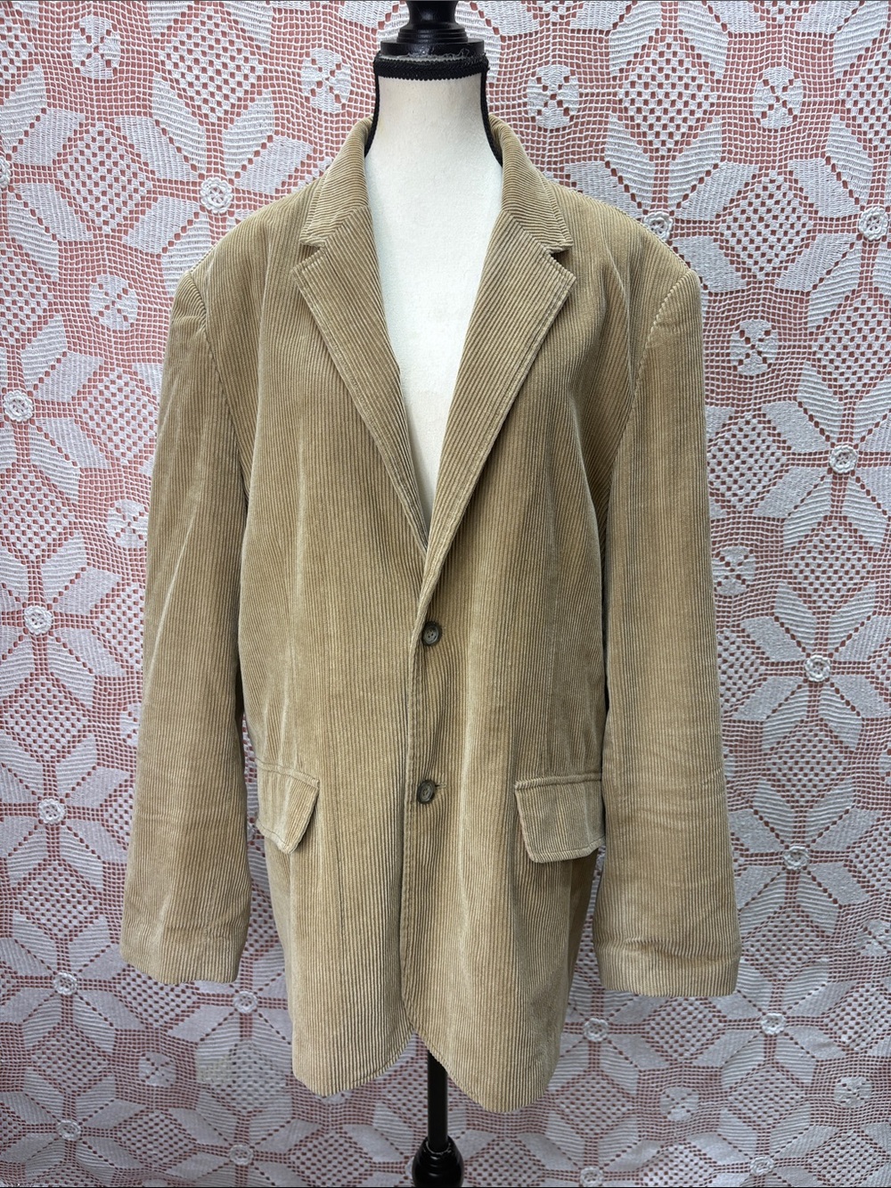 Claiborne Tan Corduroy Blazer Size 44